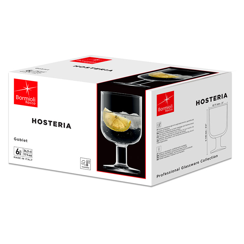 34 5 Cl Bormioli Rocco Hosteria Calice Vino Rosso In Vetro Temperato Set 6 Pezzi