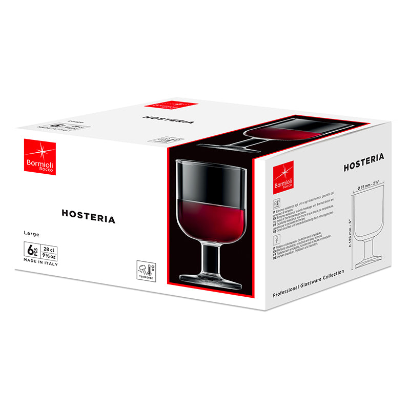 28 Cl Bormioli Rocco Hosteria Calice Vino Rosso In Vetro Temperato Set 6 Pezzi
