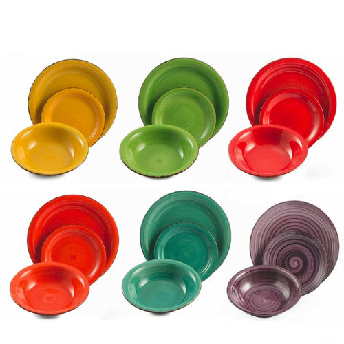 Villa D Este Baita Servizio Piatti In Stoneware Set 18 Pz