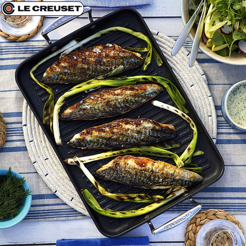 35X25 Cm Le Creuset Les Forgees Bistecchiera Rettangolare In Alluminio Antiaderente