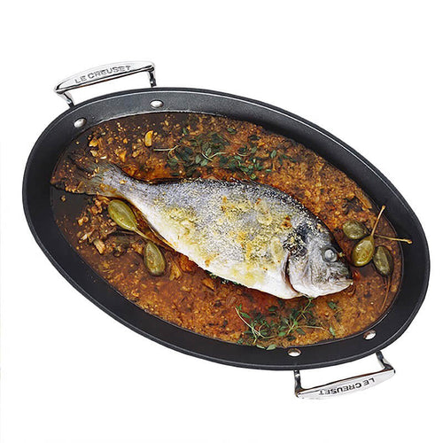 40X25 5 Cm Le Creuset Les Forgees Pesciera Ovale In Alluminio Antiaderente