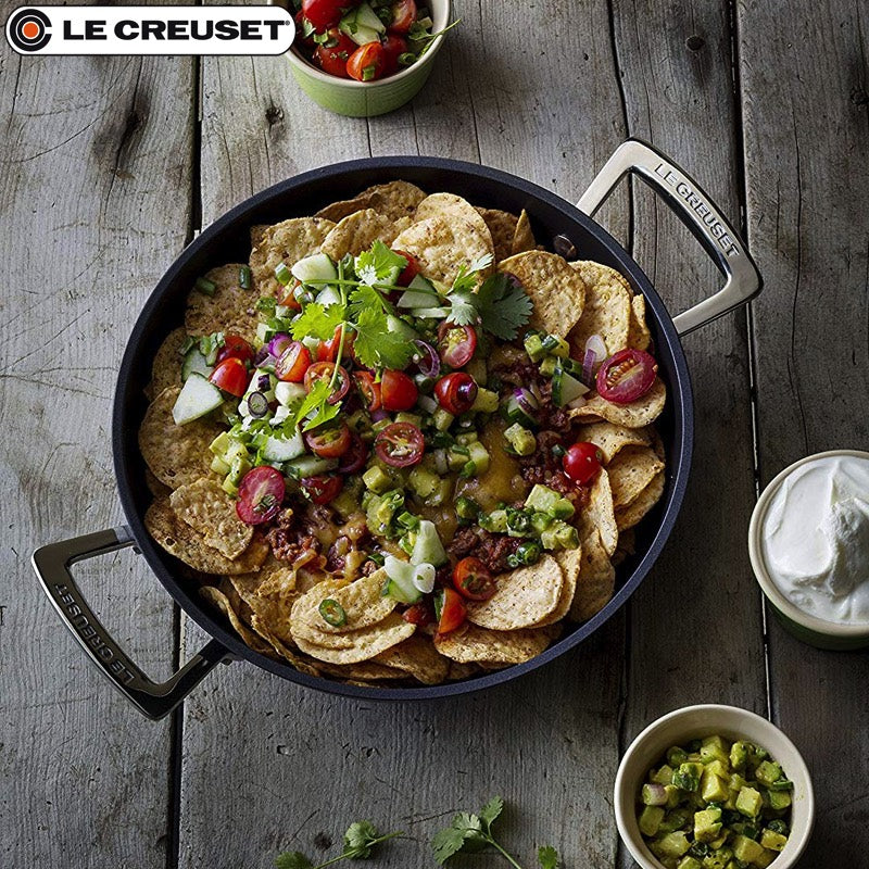 Le Creuset Les Forgees Tegame Basso Antiaderente In Alluminio Con Coperchio