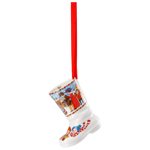 Hutschenreuther Mercatino Di Natale Decoro Natalizio Stivale In Porcellana