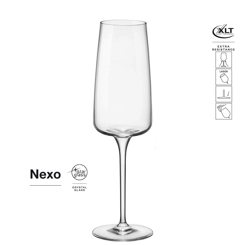 26 2 Cl Bormioli Rocco Nexo Calice Flute In Vetro Set 6 Pezzi