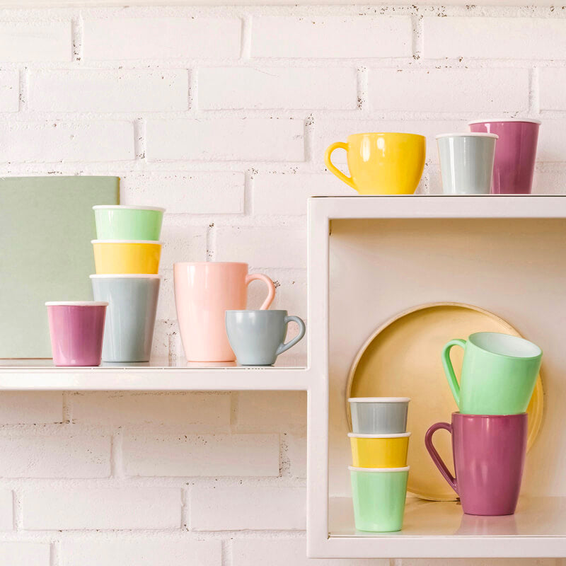 34 Cl Bormioli Rocco Aromateca Mug In Vetro Opale Set 6 Pezzi