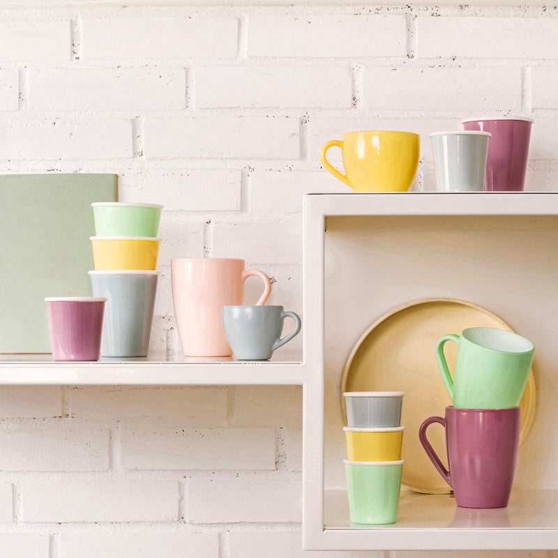 34 Cl Bormioli Rocco Aromateca Mug In Vetro Opale Set 6 Pezzi