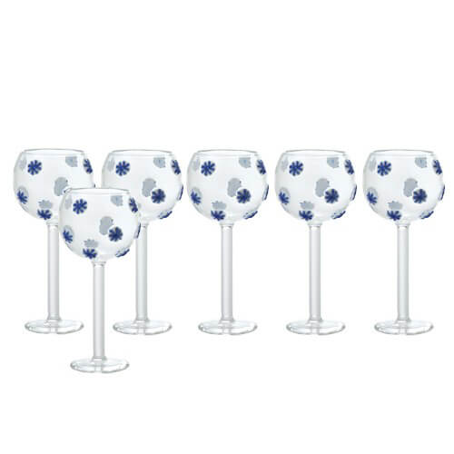 7 Cl Fantasia 3 Calice Liquore In Vetro Borosilicato Set 6 Pezzi