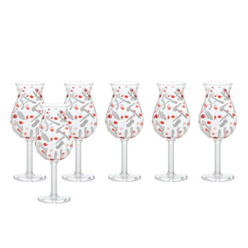 7 Cl Fantasia 2 Calice Liquore In Vetro Borosilicato Set 6 Pezzi