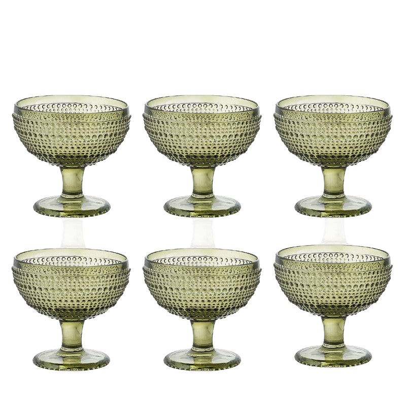 29 Cl Diamante Coppa Dessert In Vetro Set 6 Pezzi