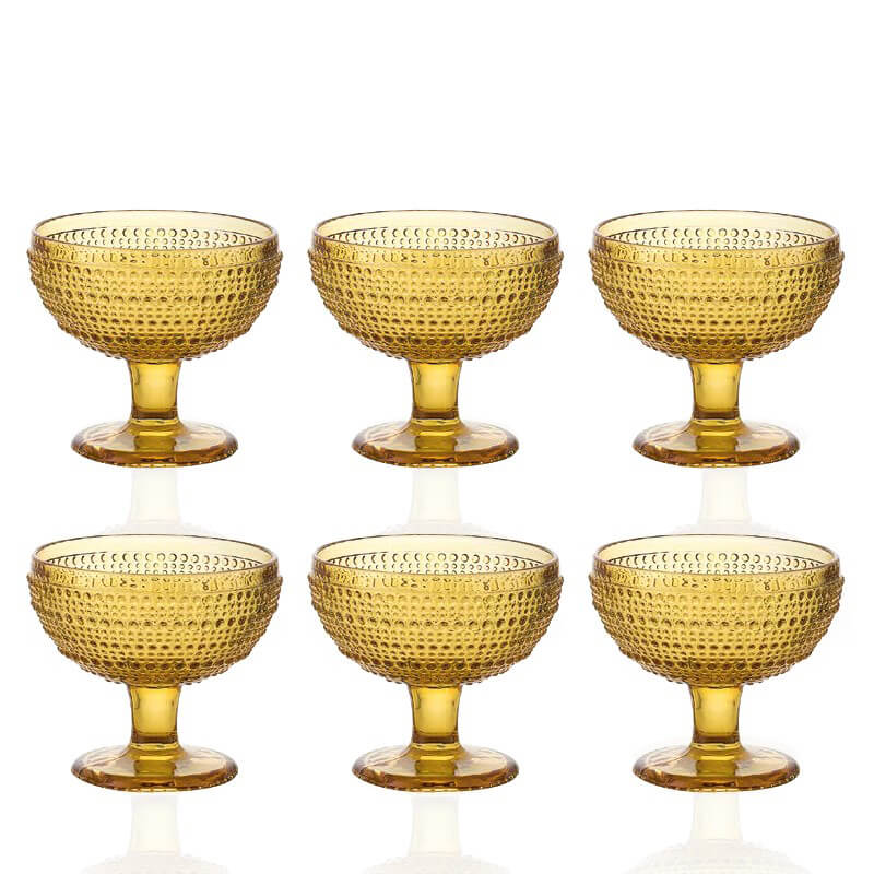 29 Cl Diamante Coppa Dessert In Vetro Set 6 Pezzi