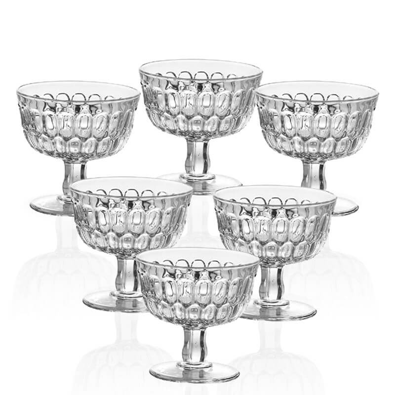 28 Cl Camelot Coppa Dessert In Vetro Set 6 Pezzi