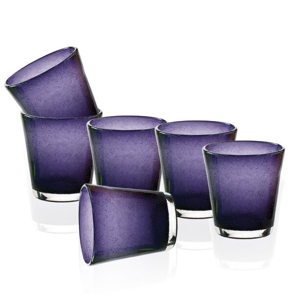 30 Cl Bollicine Bicchiere Acqua In Vetro Set 6 Pezzi