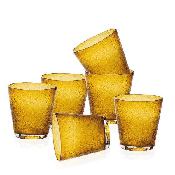 30 Cl Bollicine Bicchiere Acqua In Vetro Set 6 Pezzi