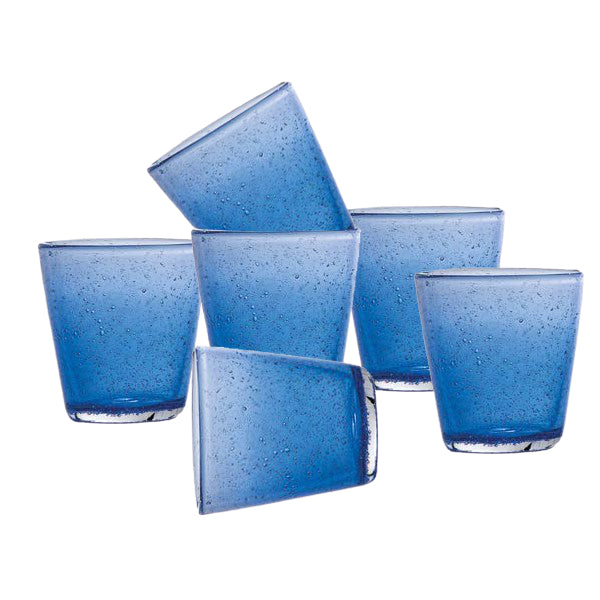 30 Cl Bollicine Bicchiere Acqua In Vetro Set 6 Pezzi