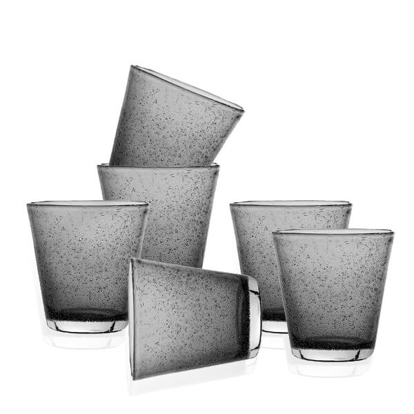 30 Cl Bollicine Bicchiere Acqua In Vetro Set 6 Pezzi