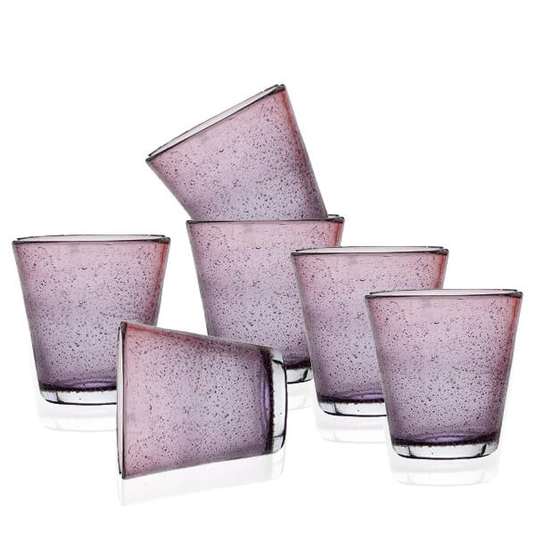 30 Cl Bollicine Bicchiere Acqua In Vetro Set 6 Pezzi