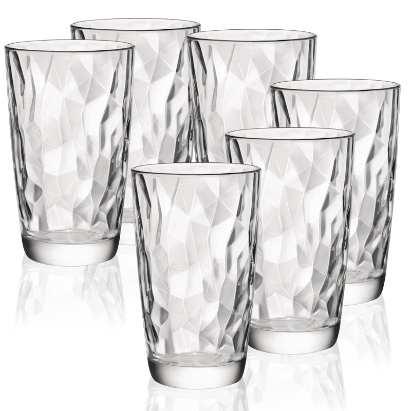 47 Cl Bormioli Rocco Diamond Bicchiere Bibita In Vetro Set 6 Pezzi