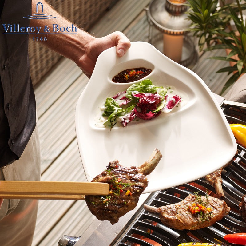 30 9X28 8 Cm Villeroy And Boch Bbq Passion Piatto Bistecca In Porcellana Set 2 Pz