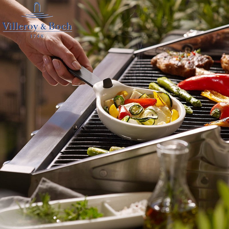 35 Cl Villeroy And Boch Bbq Passion Tegamino In Porcellana Set 2 Pz