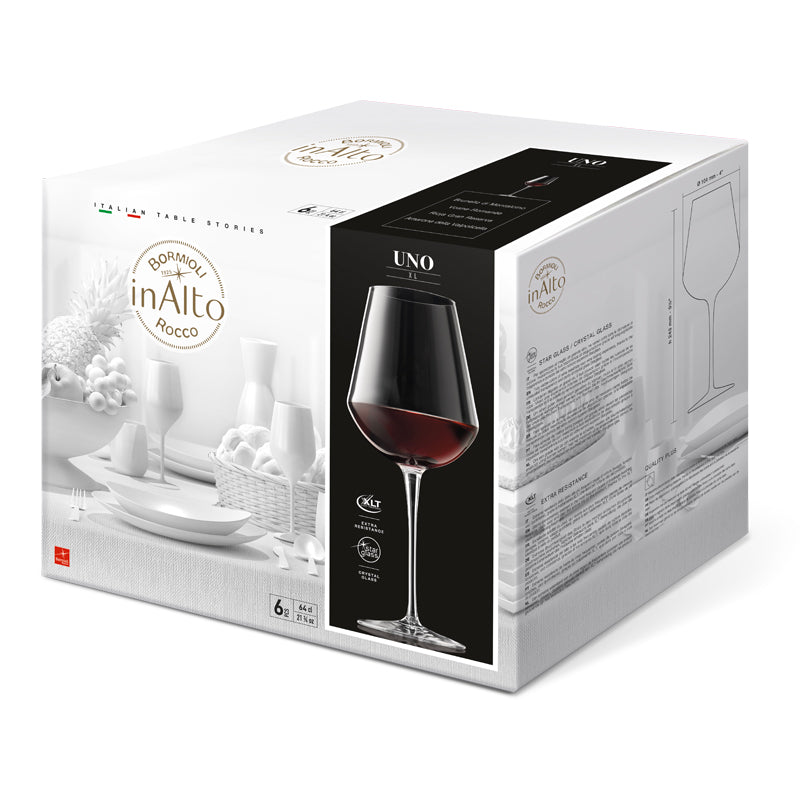 64 Cl Bormioli Rocco Inalto Uno Calice Vino Rosso In Vetro Set 6 Pezzi