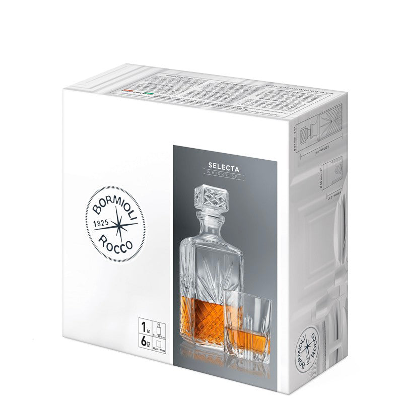 Bormioli Rocco Selecta Set Whisky In Vetro Set 7 Pezzi