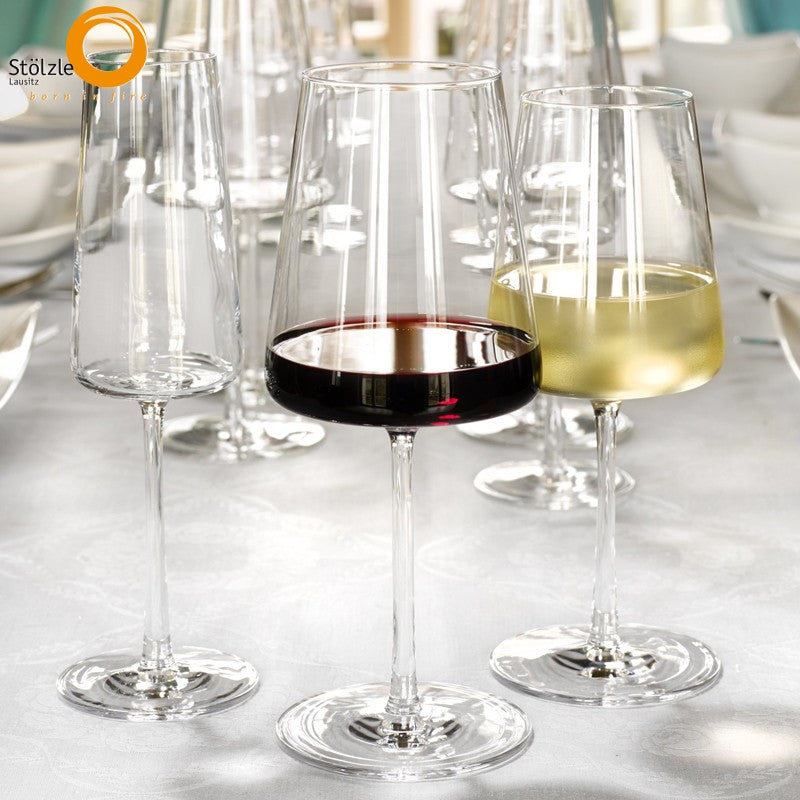 52 Cl Stolzle Lausitz Power Calice Vino Rosso In Vetro Set 6 Pezzi