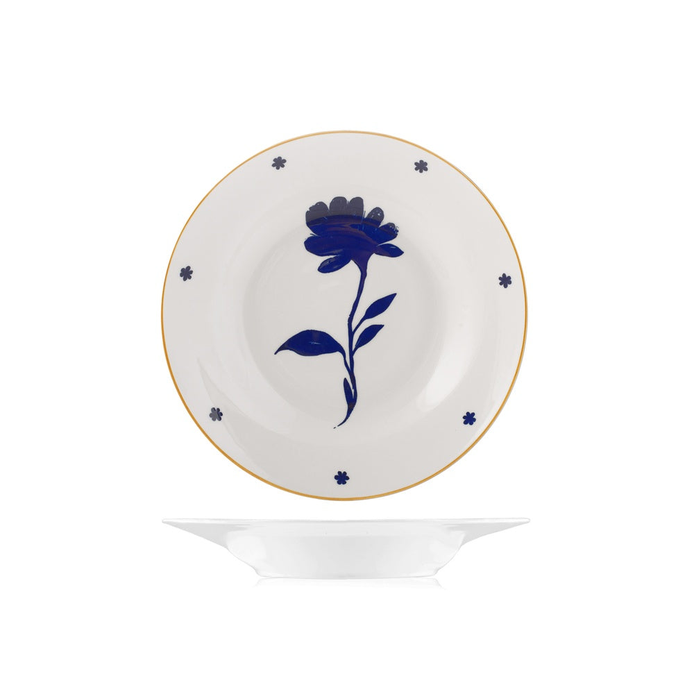 H&H Royal Petals Servizio Piatti In Porcellana - Set 18 Pz