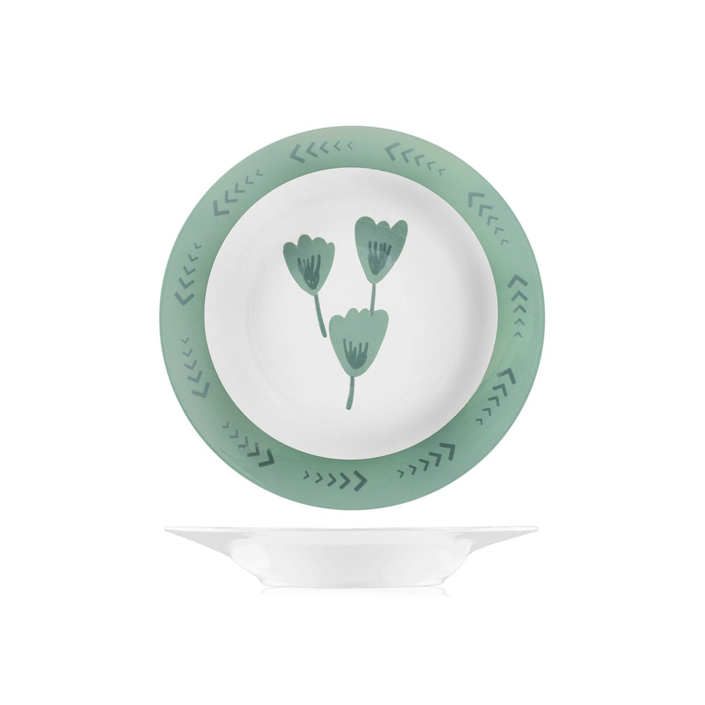 H&H Soft Bloom Servizio Piatti In Stoneware - Set 18 Pz