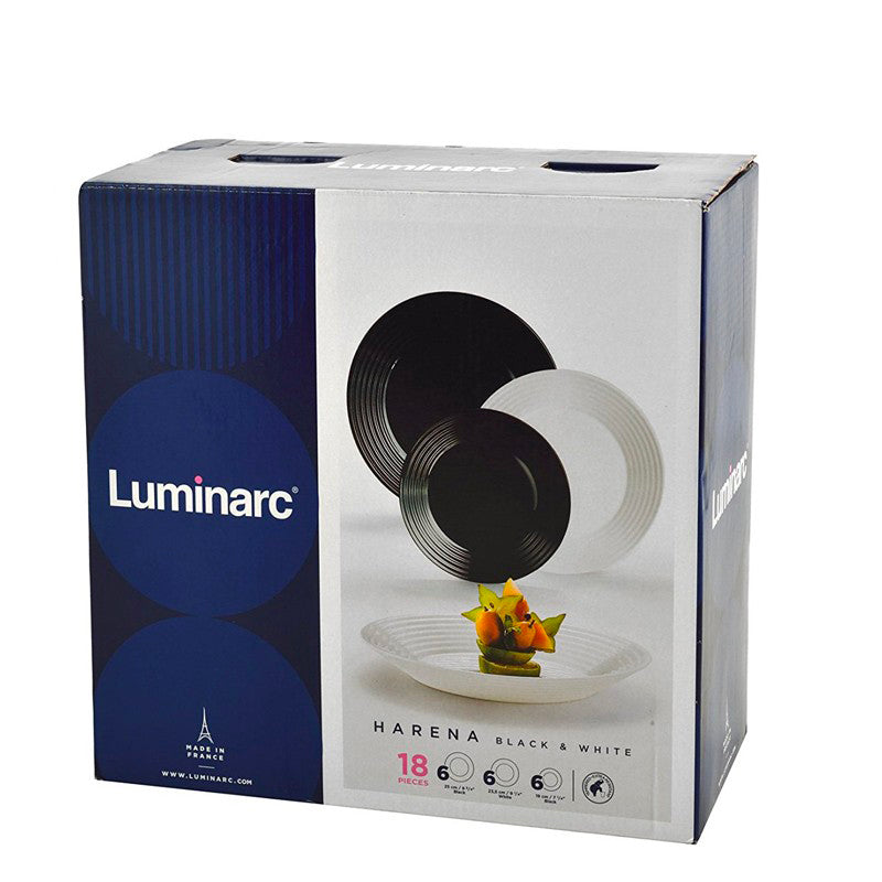Luminarc Harena Servizio Piatti In Vetro Opale Set 18 Pz