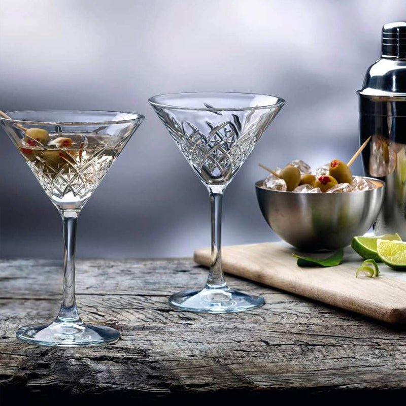 23 Cl Pasabahce Timeless Bicchiere Martini In Vetro Set 4 Pezzi