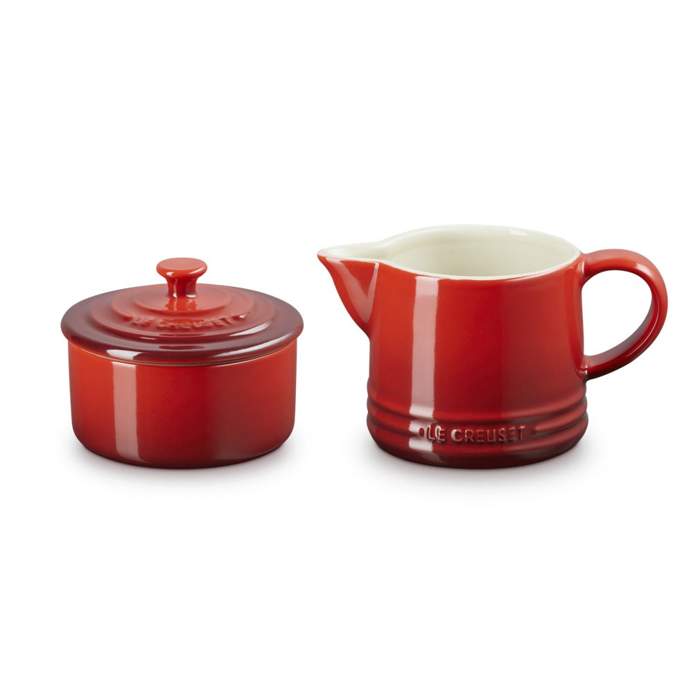 Le Creuset Evolution Set Latte & Zucchero Lattiera 30 cl con Barattolo Zucchero In Gres Vetrificato Set 2 Pz
