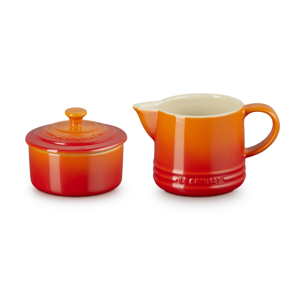 Le Creuset Evolution Set Latte & Zucchero Lattiera 30 cl con Barattolo Zucchero In Gres Vetrificato Set 2 Pz
