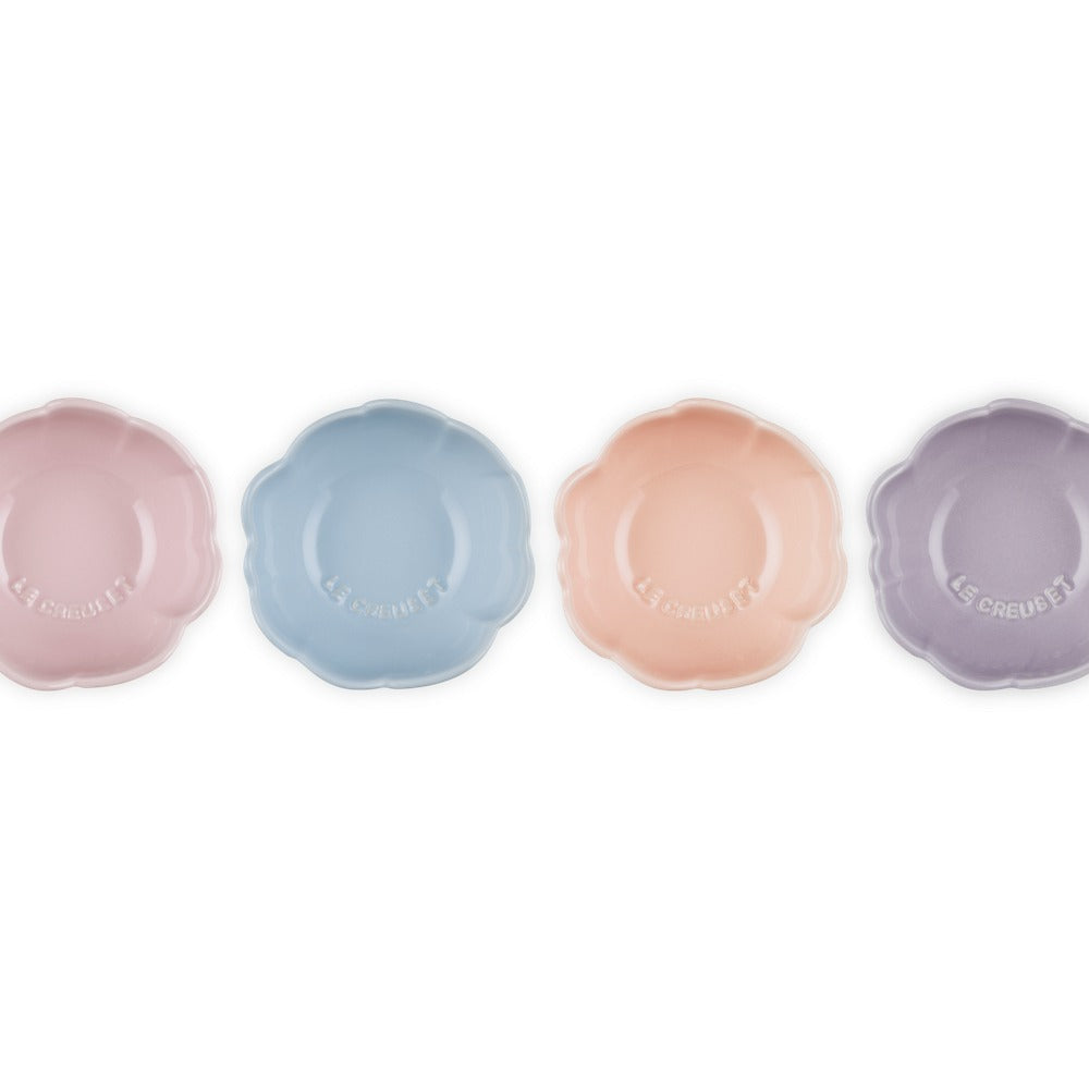 10 cm - Le Creuset Fiore Anemone Ciotola In Gres Vetrificato Set 4 Pz