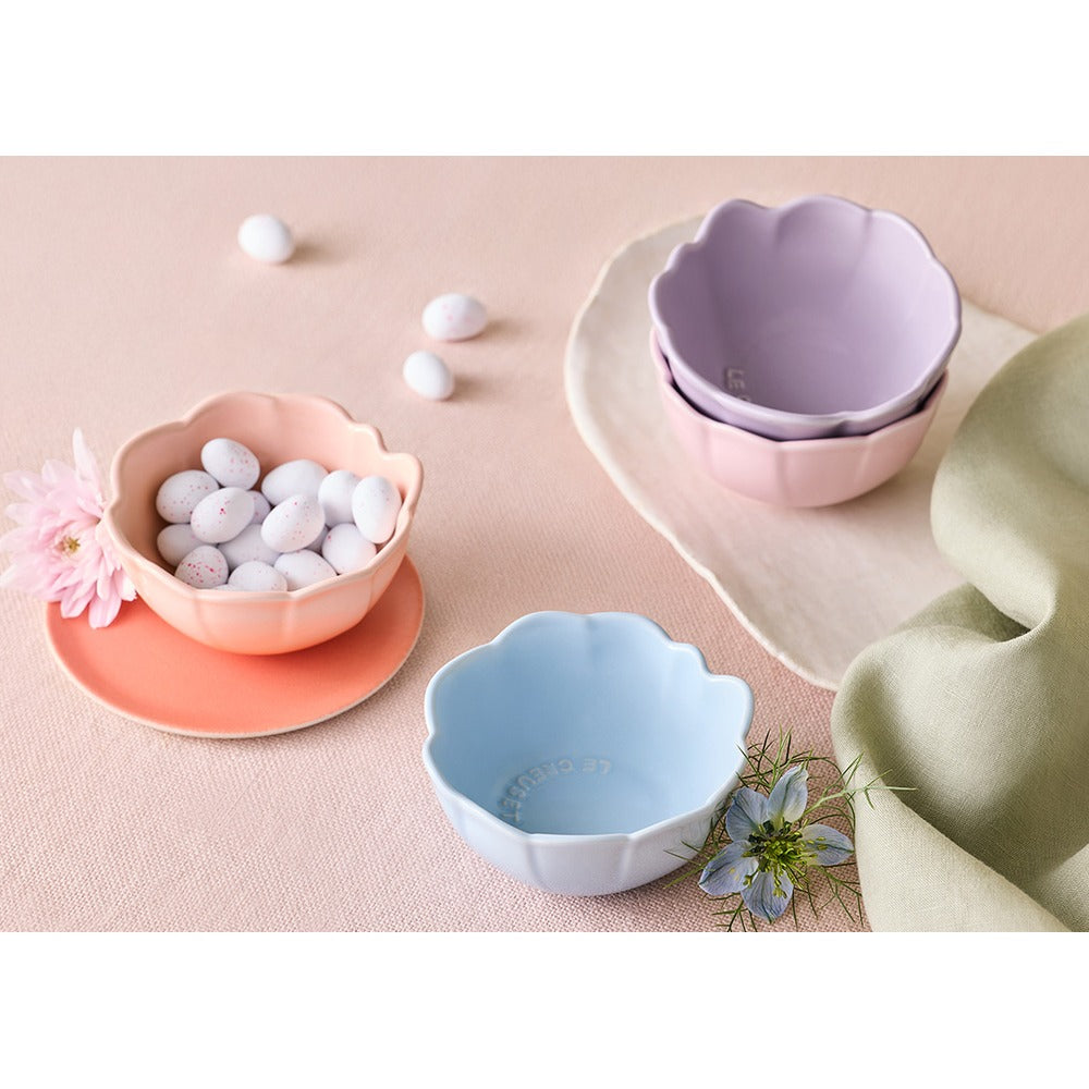 10 cm - Le Creuset Fiore Anemone Ciotola In Gres Vetrificato Set 4 Pz