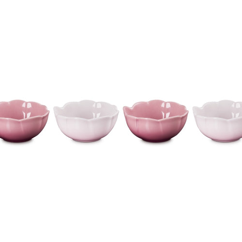 10 cm - Le Creuset Fiore Anemone Ciotola In Gres Vetrificato Set 4 Pz