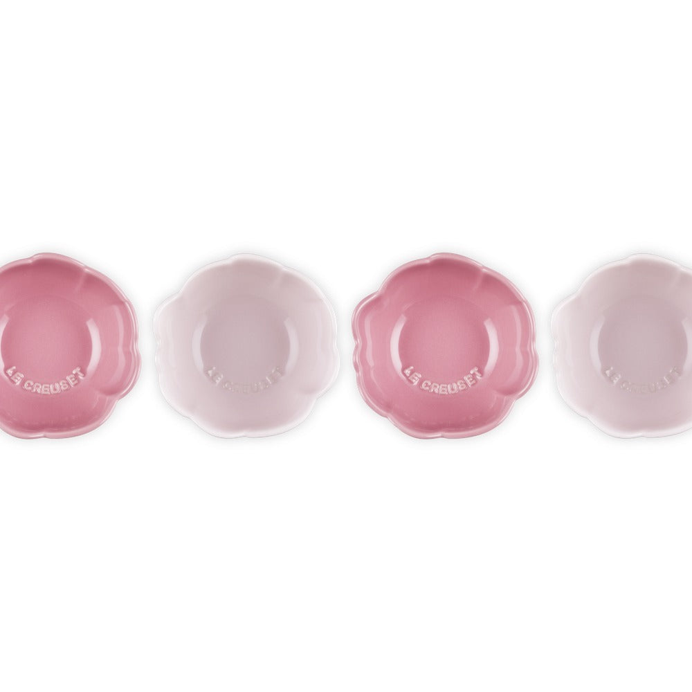 10 cm - Le Creuset Fiore Anemone Ciotola In Gres Vetrificato Set 4 Pz