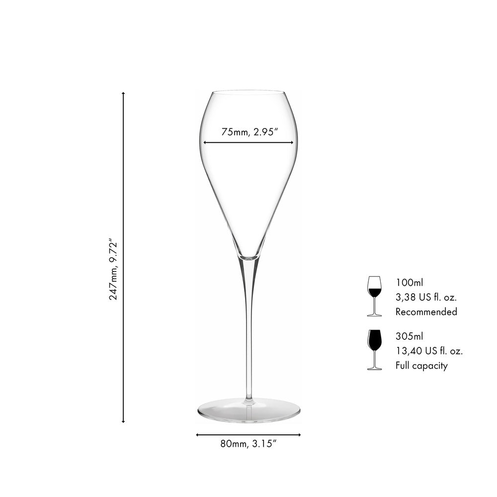 30.5 cl - Riedel Bellorotondo Calice Vino Champagne In Vetro