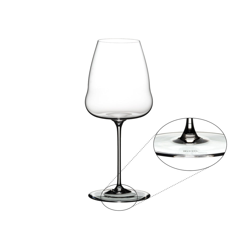 74.2 cl - Riedel Winewings Calice Degustazione Champagne In Vetro - Set 2 Pz