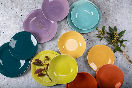 22 5 Cm Villa D Este Color Shock Piatto Frutta Dessert In Ceramica Set 6 Pz