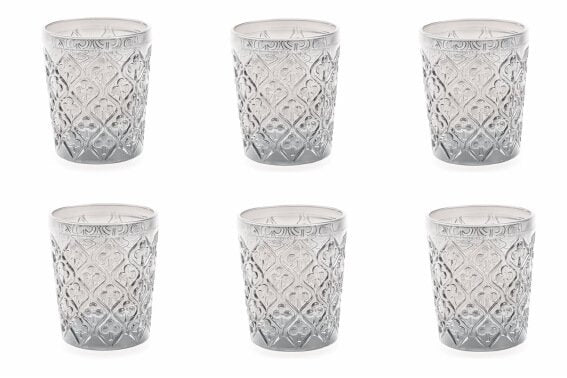 24 Cl Villa D Este Marrakech Bicchiere Acqua In Vetro Set 6 Pezzi