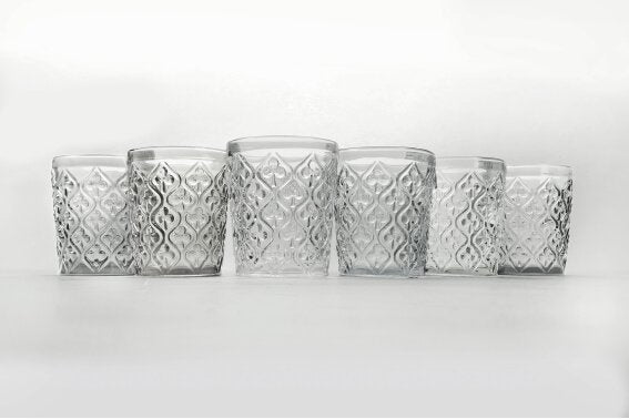 24 Cl Villa D Este Marrakech Bicchiere Acqua In Vetro Set 6 Pezzi