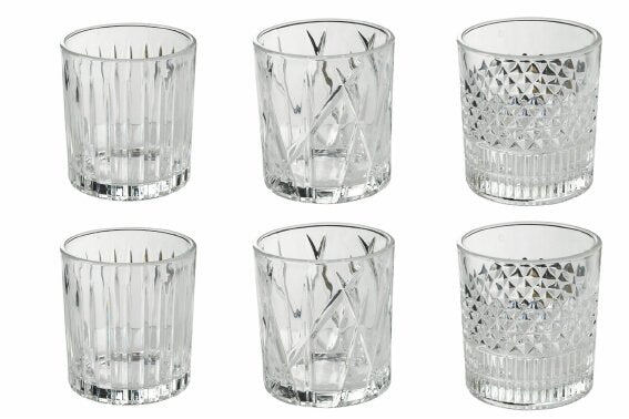 31 Cl Villa D Este Vintage Bicchiere Acqua In Vetro Set 6 Pezzi