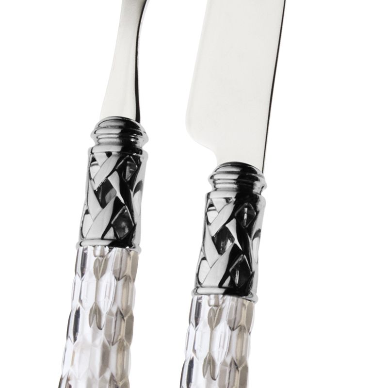 Bugatti Bohemia Servizio Posate Ghiera Cromata Acciaio Inox Set 24 Pz