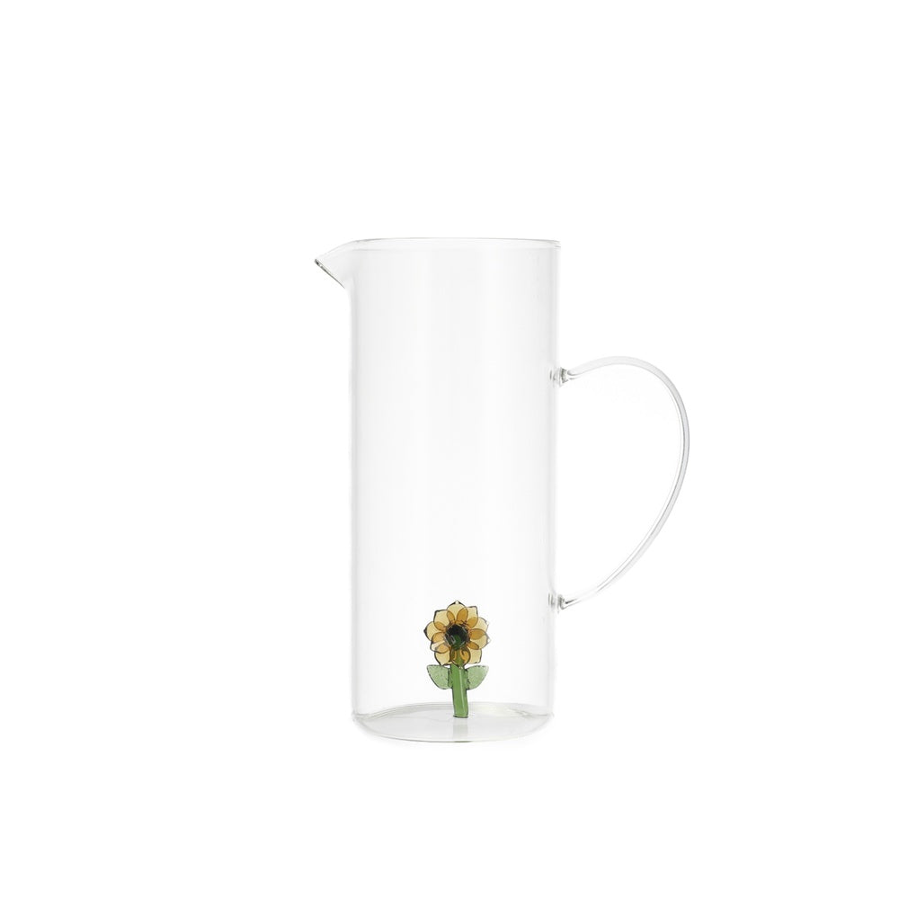 150 cl - H&H Brocca Con Decoro In Vetro Borosilicato