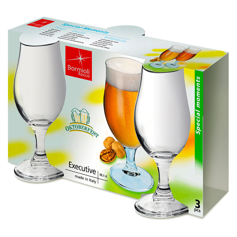 52 9 Cl Bormioli Rocco Excutive Calice Birra In Vetro Set 3 Pezzi