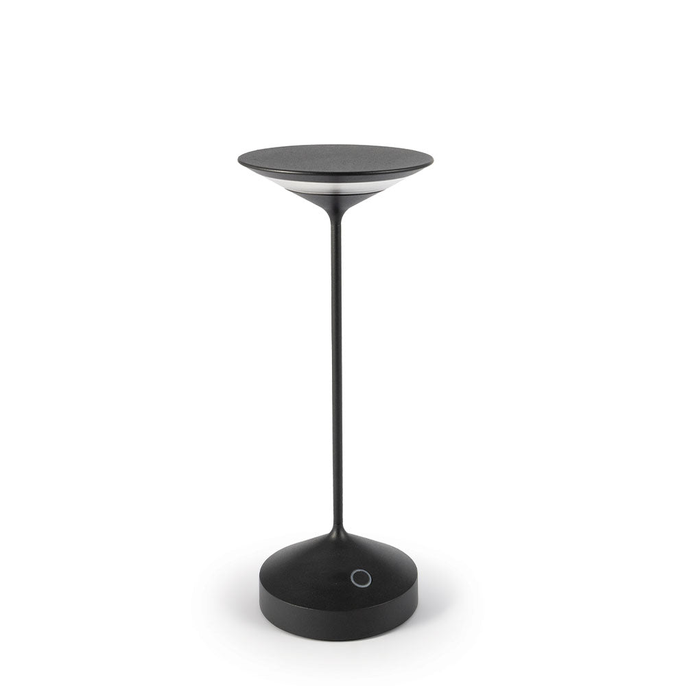 22 cm - Abert Tempo Mini Lampada Da Tavolo Ricaricabile In Alluminio