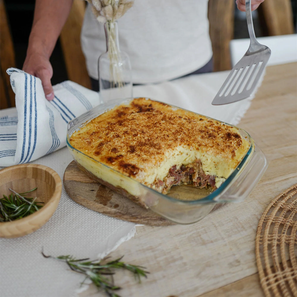 Irresistible Set De Pirofilas Rectangulares De Vidrio Borosilicato - Set 3 Pz