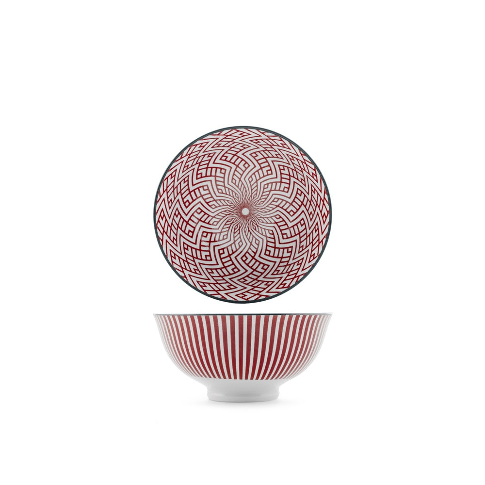 12 cm - H&H Nomad Bruno Barbieri Coppa Poke Texture Assortite In Porcellana Premium - Set 6 Pz