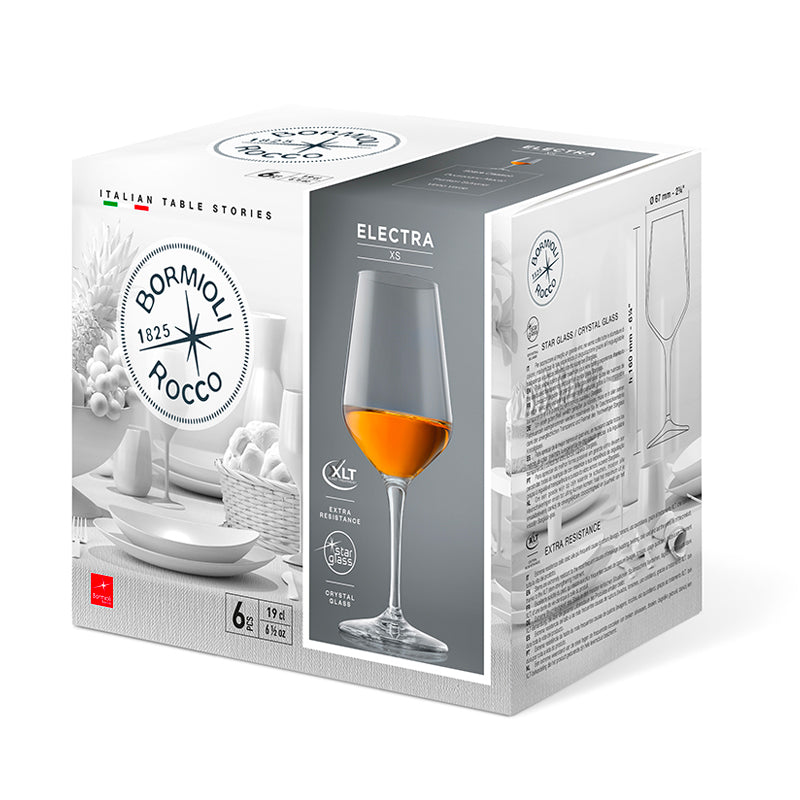 19 Cl Bormioli Rocco Electra Calice Vino Rosso In Vetro Set 6 Pezzi