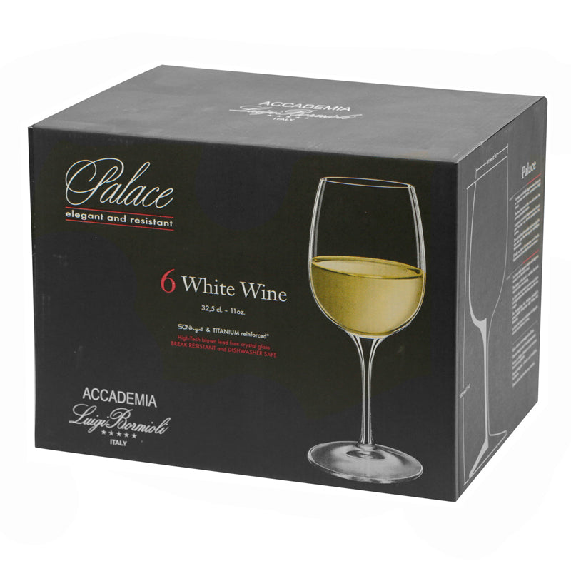 32 5 Cl Bormioli Luigi Palace Calice Vino Bianco In Vetro Set 6 Pezzi